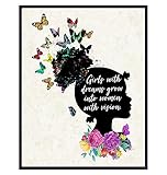 Black Girl Motivational Wall Art 11x14 - African American Art Print - Inspirational Quotes Poster - Kids Room, Little Girls Bedroom Decor - Teen Girls Room Wall Art - Daughter Gifts - Positive Sayings