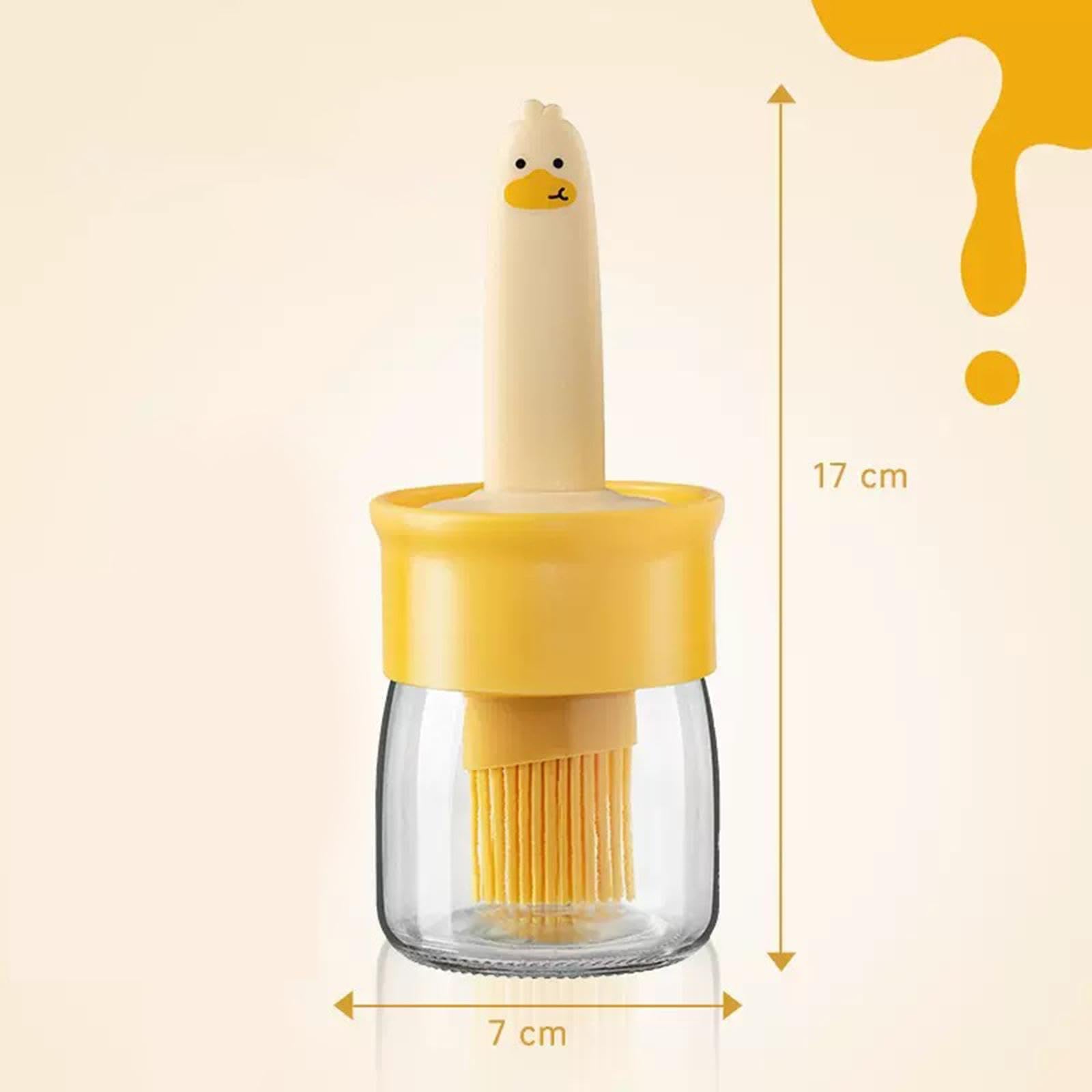 3X Botella Dispensadora de Aceite con Cepillo de Silicona Herramienta Multiusos Control Preciso del Aceite Adecuado para Cocinar Ensaladas, Adobos