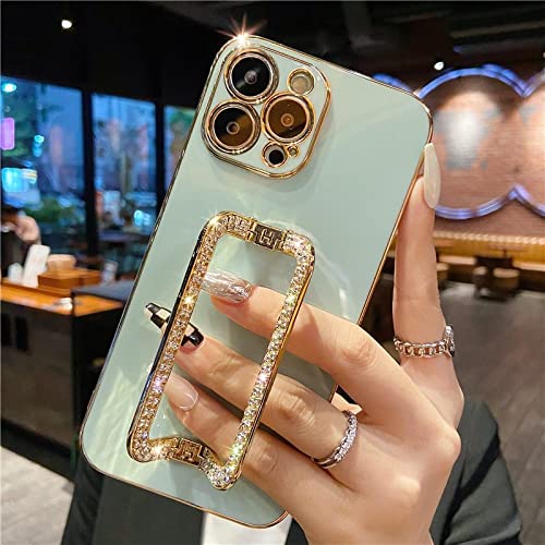 Coque iPhone plaquée Or support cristal 3D compatible iPhone 13 12 11 Pro Max SE X