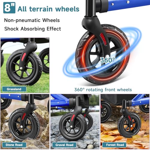 Image of MAXWALK Foldable Rollator Walker for Seniors with Seat, 18 lb Lightweight