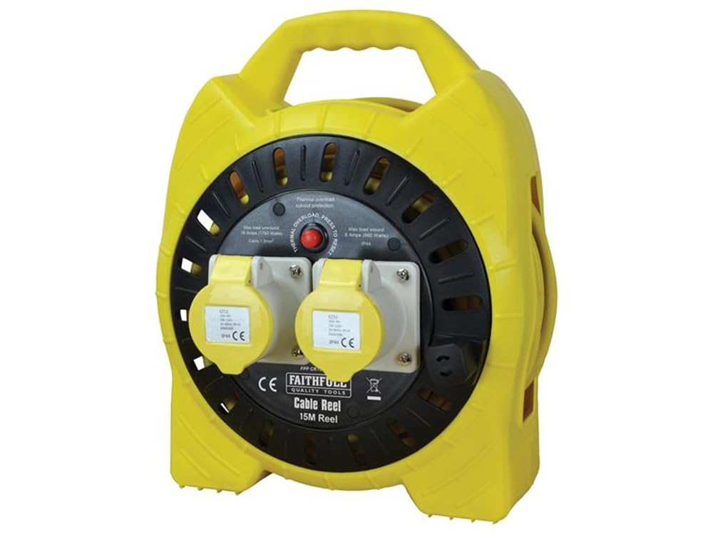 Faithfull Power Plus FPPCR15MSEL Semi-Enclosed Cable Reel 110V 16A...