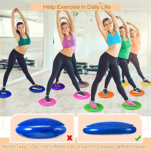 Image of Amylove 12 Pcs Wobble Cushion Wiggle Seat Inflated for Sensory Kid 13 Inch Balance Disc Kids Flexible Seating Exercise Sensory Pad Chair Cushion for Classroom Office School(Assorted Colors)