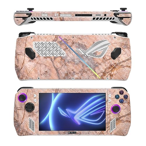 Image of MightySkins Carbon Fiber Skin Compatible with Asus ROG Ally - Blush Marble | Protective, Durable Textured Carbon Fiber Finish | Easy to Apply
