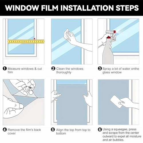 Window Privacy Film Static Cling 17.5 x 39.3 pulgadas miniatura 5