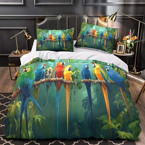 Housse de couette fermeture éclair cœurs colorés 3D - 2