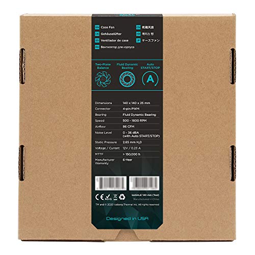 Image of Iceberg Thermal IceGALE 140mm PWM Premium Case Fan (Teal)