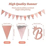 Beainfir 30th Birthday Decorations Set Include Rose Gold Happy 30th Birthday Banner,Triangle Flag Banner,Confetti Latex Balloons and Foil Balloons for Party Decoration Supplies for Girls and Boys - Image 2