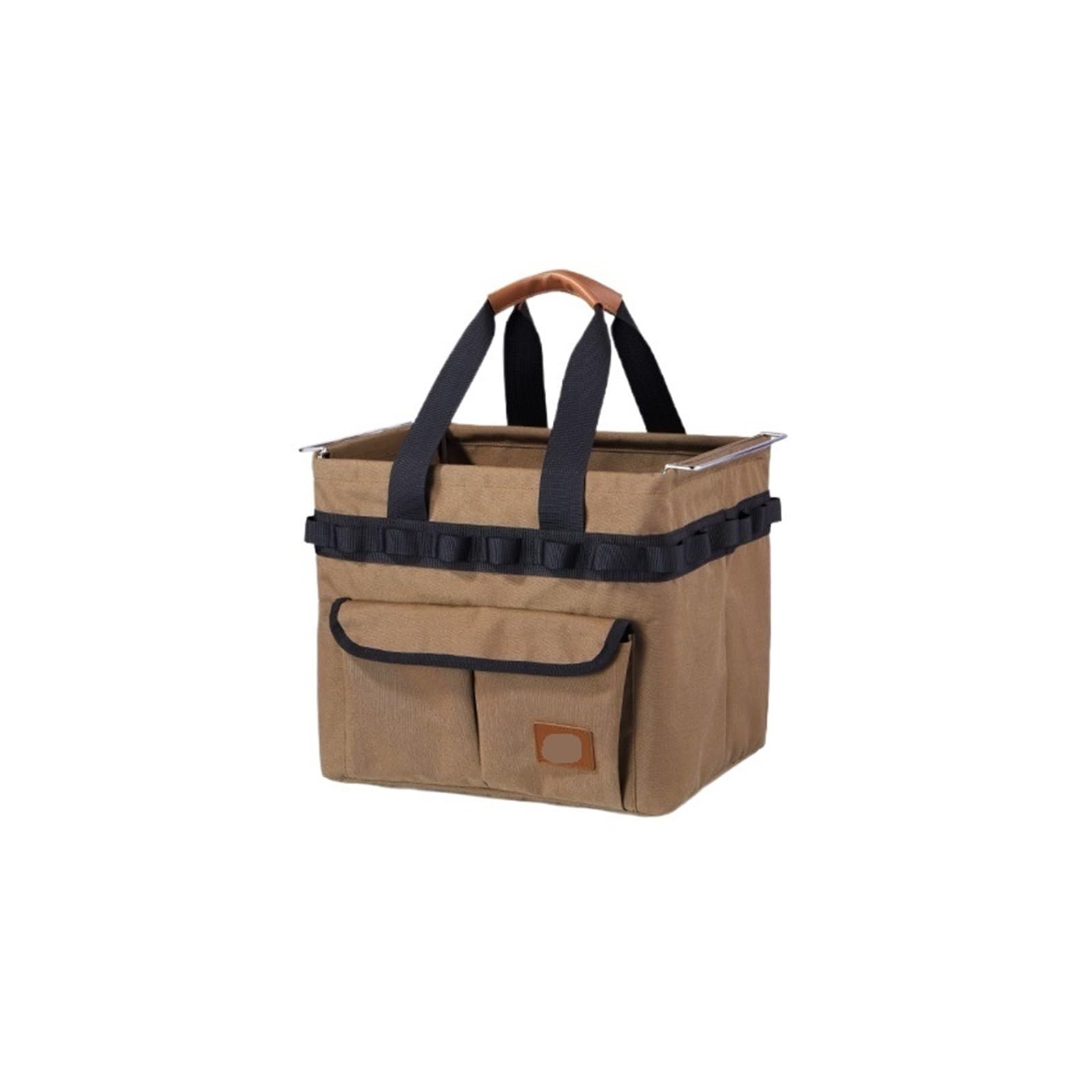 Borsa portaoggetti pieghevole Cestino Accessori da campeggio for picnic Attrezzatura viaggio for esterni Articoli vari portatili(Khaki 20L)