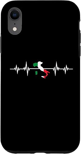 Vista 16 de Funda para iPhone 12/12 Pro Heartbeat Map Design Italy Flag Italy