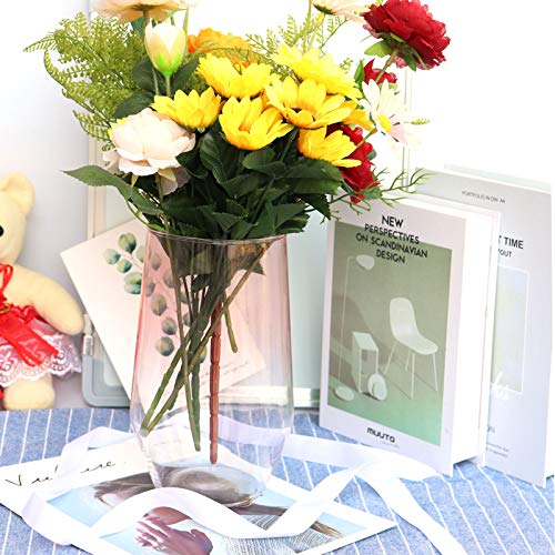 Glazen bloemenvaas, in stijl kristalheldere vaas, decoratieve vaas, handgemaakte bloemenbloem, plantenbak, terraria, glazen vaas voor bloemen, hydrocultuur planten, bruiloft, housewarming party, thuis kantoor decor - Afbeelding 3