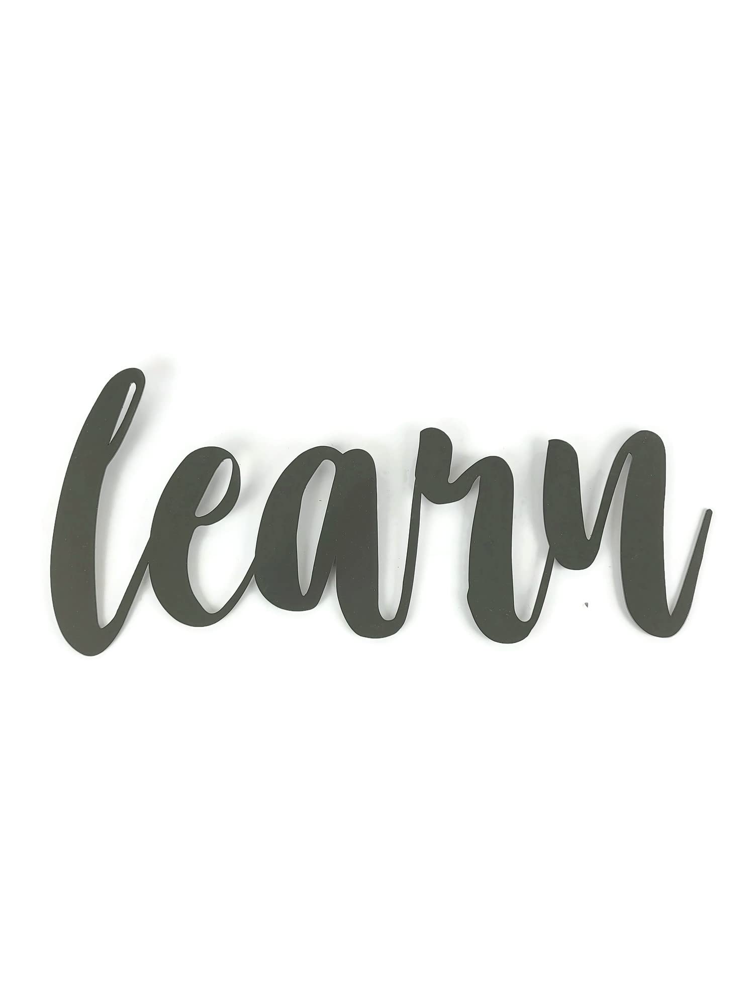 Steel Metal Script Word Art - Various Sizes and Finishes (learn Standard 17.5x7.5