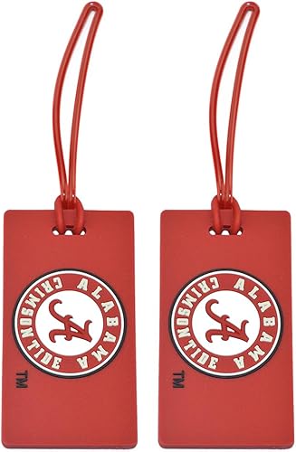 Paquete de 2 etiquetas de PVC para equipaje de Alabama Crimson Tide