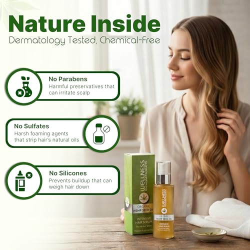 BEAUTY MADE EASY Welllness Premium Products Organic Hemp Serum, 100ML (3.4 oz),WPPS