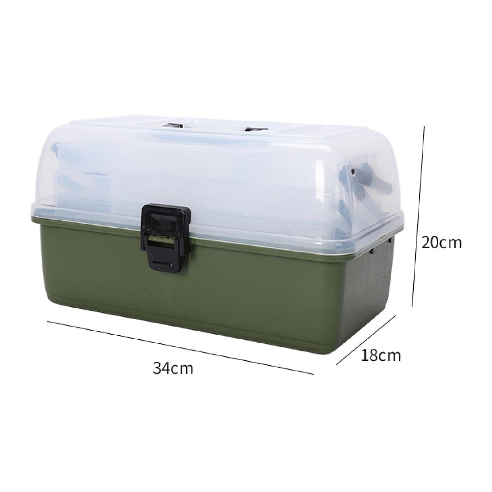 Caja de Aparejos de Pesca con Almacenamiento para Señuelos, Ideal para Pescadores Aficionados. Almacenamiento Ligero por