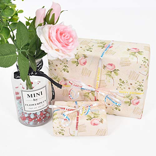 Beishida 500 Yards Happy Birthday Printed Crimped Curling Ribbon Balloon String Roll Gift Wrapping Ribbon For Party Festival Art Craft Decor Florist Flowers Decoration Supplies #TOP5