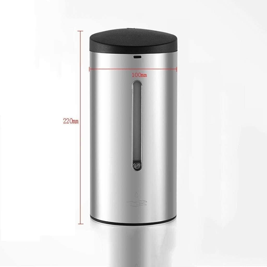 Soap Dispenser Refillable Hand Lotion Dispensers, Soap Dispenser Automatic Stainless Steel Soap Dispenser Household Hotel Catering Toilet Hand Soap Liquid Soap Box 4 Colors (Color : Gray) (Gray)