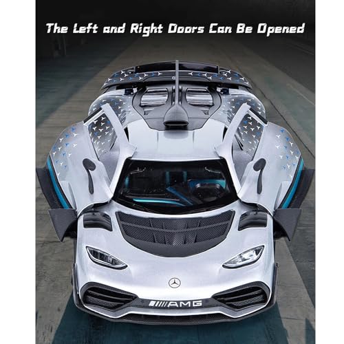 Image of 1:24 Scale Big Mercedes Benz Amg One Model Diecast Metal Pullback Toy Car With Openable Doors & Light, Music Boys Car For Kids Best Toys Gifts Toys For Kids (Rendom Color),Multicolor