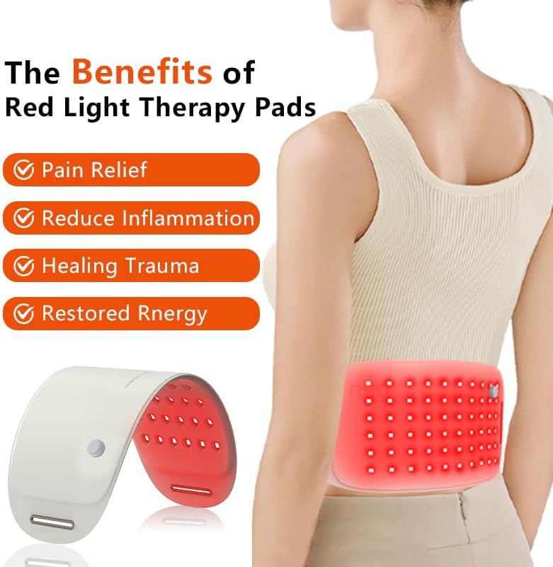 FDA Registered Manufacturer Red Light Therapy Belt | 180 LEDs (660nm Deep Red & 850nm NIR) | PBM/LLLT Wearable Infrared Light Wrap for Back, Knee, & Joint Pain Relief - Image 4