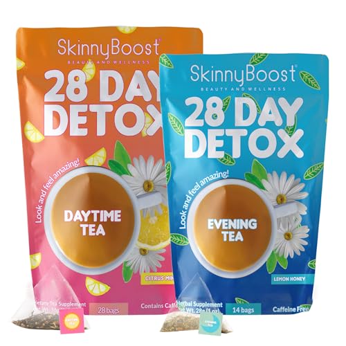 Skinny Boost Detox Tea Kit-Slimming Tea for Weight, Metabolism, Energy, Bloating & Colon Cleanse –...