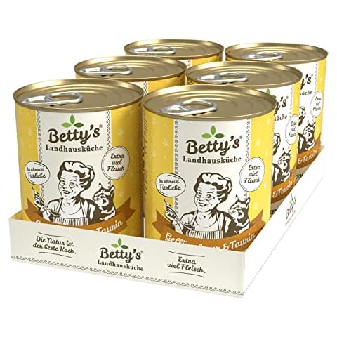 Betty's Landhausküche Dose Nassfutter Katze, getreidefrei, beste Qualität, hochwertiges Fleisch, schonend gegart Cover