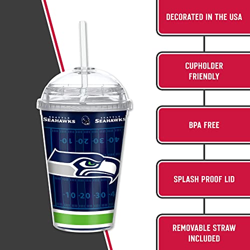 Image of Rico Industries NFL Football Rookie of The Year 12oz Acrylic Tumbler, Youth Tumbler with Swirly Straw