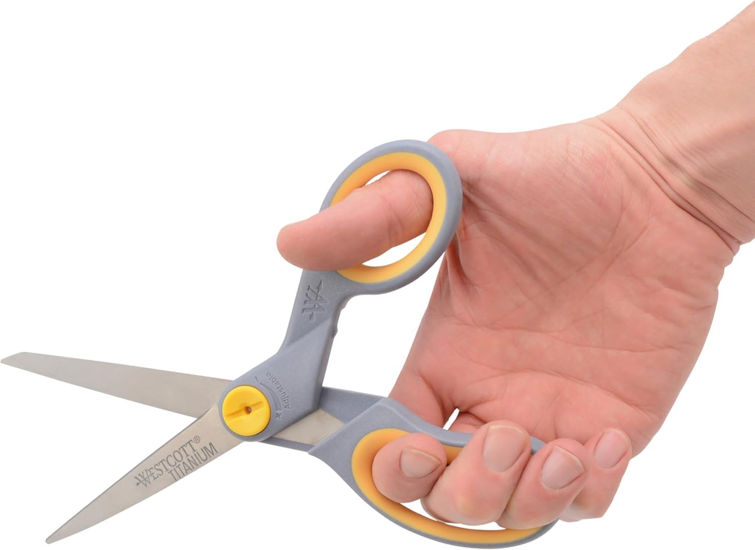 Westcott 13901 20,3 cm Titan-Schere für Büro und Zuhause, gelb/grau, 2 Stück