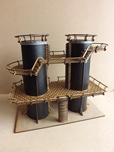 Dual silos - Wargames Building/scenery/terrain for warhammer 40k, Infinity, Legion Necromunda and 28mm wargaming