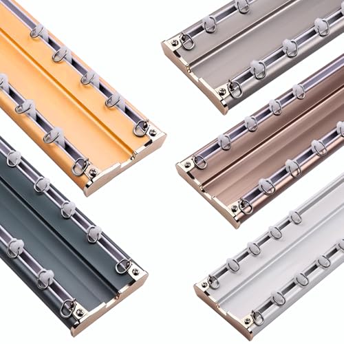 Tringle à rideaux en aluminium de 2,90 m, montée au plafond, robuste avec rouleaux silencieux, idéale pour les séparateurs de pièce et rideaux de douche,...