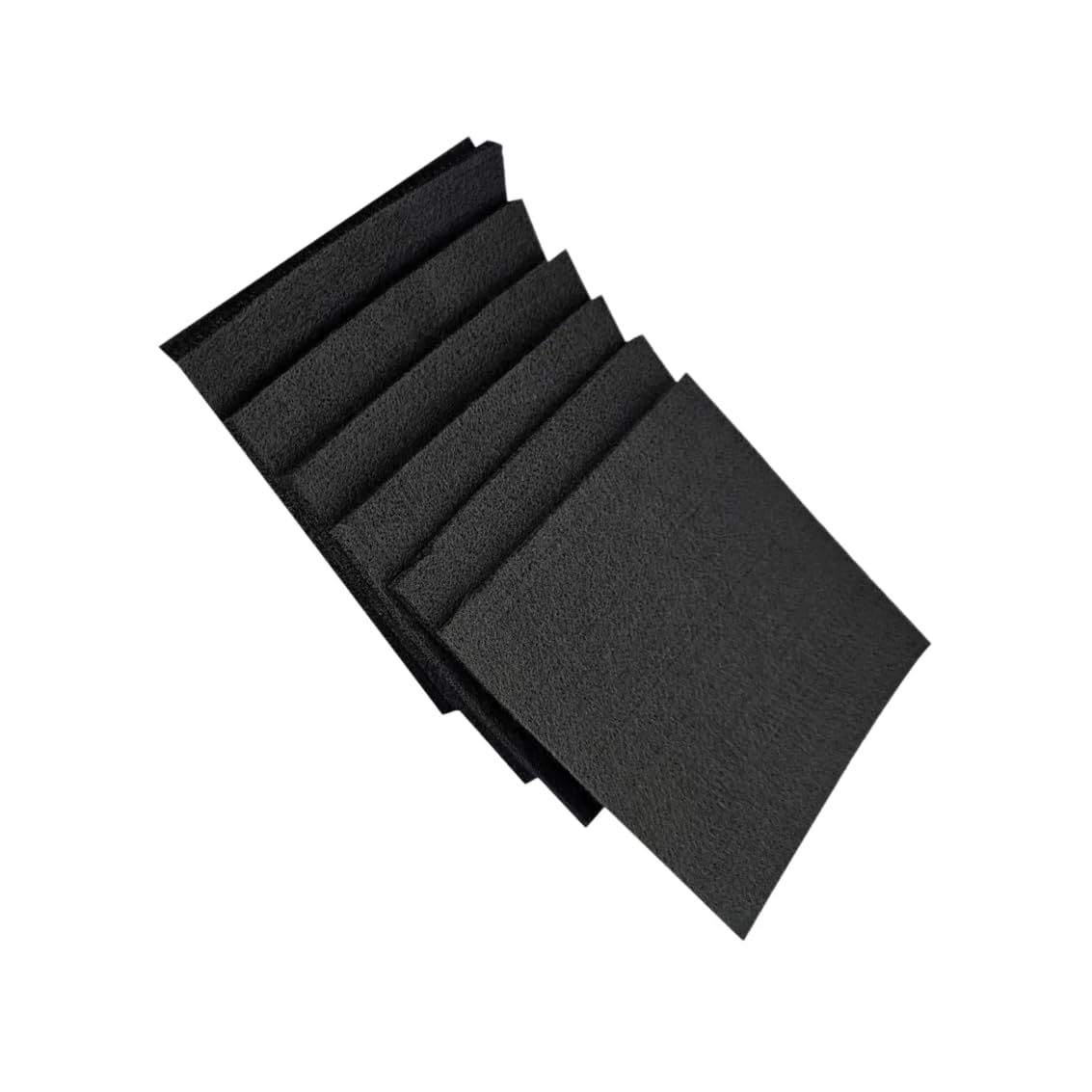Colectores de corriente conductores a base de carbono, tamaño 10x10 cm, ideales for aplicaciones en baterías acuosas y de iones de zinc, 5 unidades(Hydrophobic Felt 2mmthick)