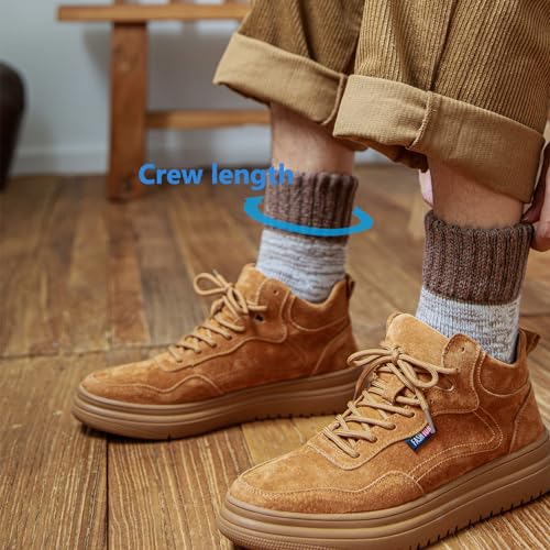 Image of MAGIARTE Womens Boot Wool Socks Christmas Gift Pack Winter Thick Warm Vintage Cozy Crew Socks for Women 3 /4 /5- Pack