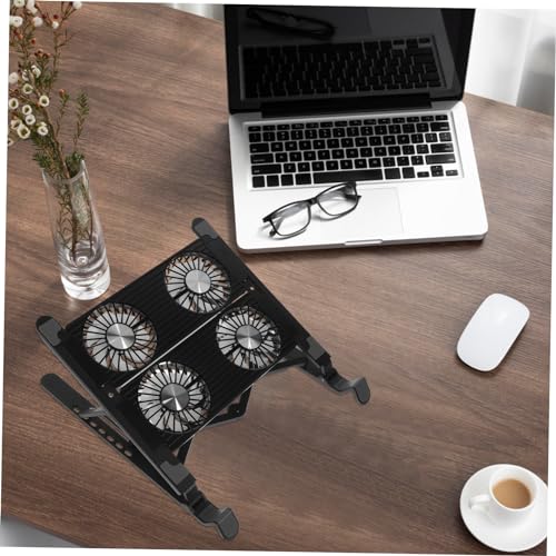 Soporte refrigerado ajustable para laptop, con ventilador USB, diseño portátil y compacto, para uso en oficina y escritorio miniatura 4