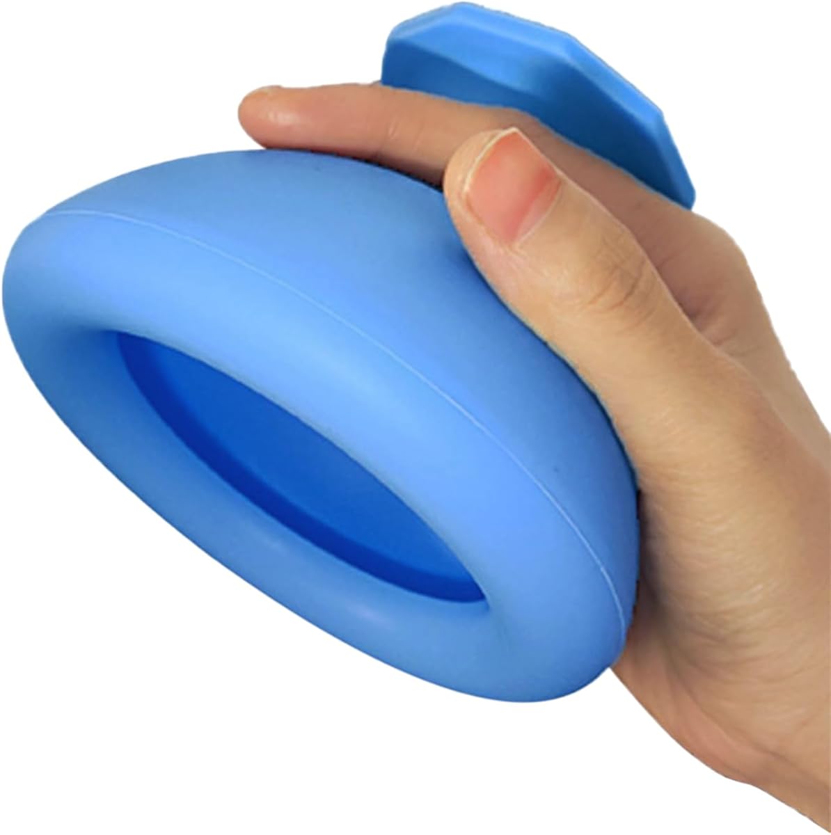 Clobeau Copa de percusión de pecho de palma, copa de fisioterapia de pecho, removedor de esputo de palma para pacientes de edad avanzada, dispositivo de eliminación de moco ayuda a romper el moco mediante percusión y drenaje postural