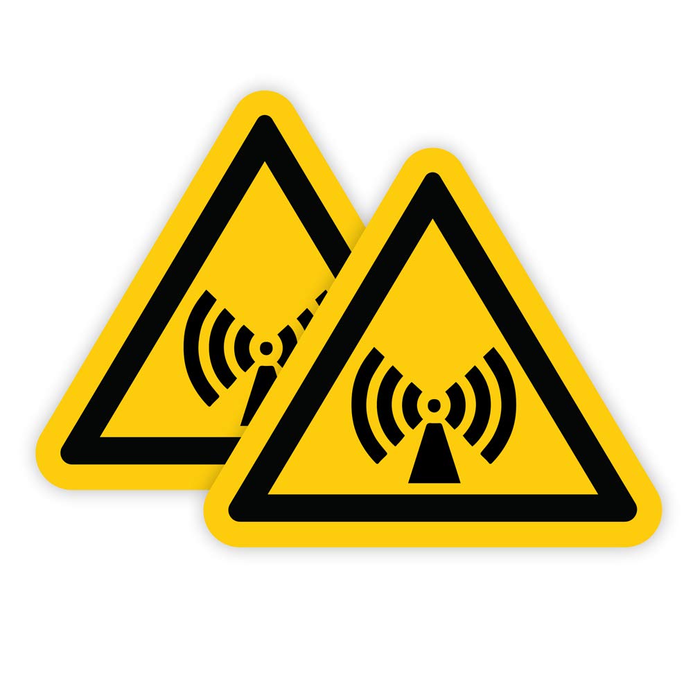 Stickers Limited Pack Of 2 Caution Of Radio Frequency Field Sign Stickers(150 X 150 Mm) With Waterproof #Wn013