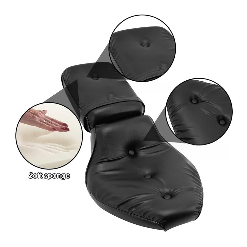 moto sedile Moto Two-Up Sedili Anteriore Posteriore Conducente Passeggero Sedile Nero Cuscino In PU PU Per Steed VT400 VT600 C CD VLX600 88-08