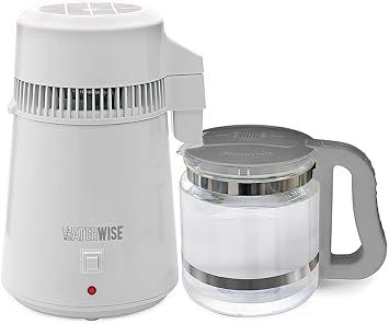 Waterwise 4000, Countertop Water Distiller System for Home and Office, 1 Gallon Glass Collector Bottle
