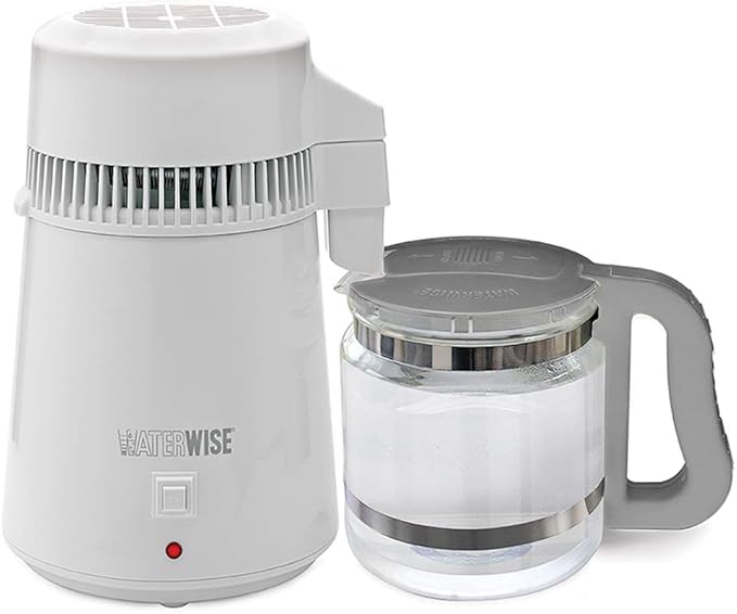 Waterwise 4000, Countertop Water Distiller System for Home and Office, 1 Gallon Glass Collector Bottle