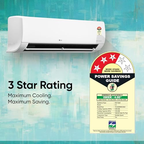 Image of LG 2.0 Ton 3 Star Hot & Cold DUAL Inverter Split AC (Copper, Super Convertible 5-in-1 Cooling, 4 Way Swing & HD Filter with Anti-Virus Protection, TS-H24VNXE, White)