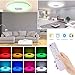 WZTO 36W LED Music Ceiling Light with Bluetooth Speaker, RGB LED Flush Mount Smartphone APP Control Remote Color Changing Ceiling Lamp, Waterproof Light Fixture for Kids Room Bedroom