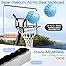 Pool Basketball Hoop, Poolside Basketball Goal with 18'' Standard Rim, Acrylic Backboard, Rustproof Aluminum Alloy Frame - Adjustable Height 20 to 42 Inches, Includes 3 Balls (Black, Deck-Mounted)