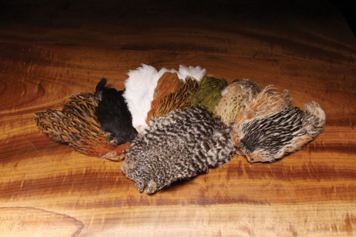 Pechetruite 1 x Cou de Coq Indien - Grizzly Brun Roux pour Montage de Mouche de Peche