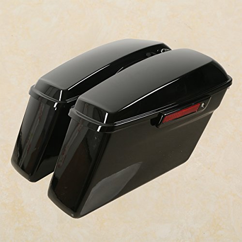 Alforjas para motocicleta con soportes negros para Harley Softail 1984-2017 miniatura 3