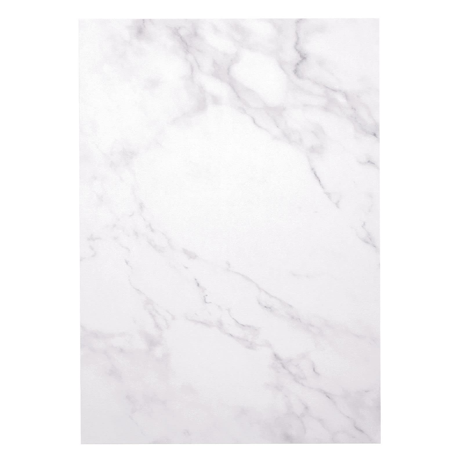 Florence Marble Cardstock - 50 Sheets - A4 - Certificate Paper - White - Parchment Paper for Writing and Craft - 200 GSM - Marble Coloured Card for Scrapbooking, Greeting Cards and Crafts