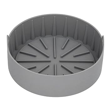 Fryer Pot, Silicone Fryer Basket Reliable Food?Grade Silicone Material Non?Stick Non?Toxic Promote Air Circulation for Large Fryer(Round large/385g)