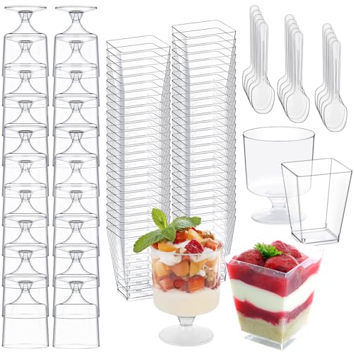320-Pack Dessert Cups with Spoons 5 oz Mini Plastic Dessert