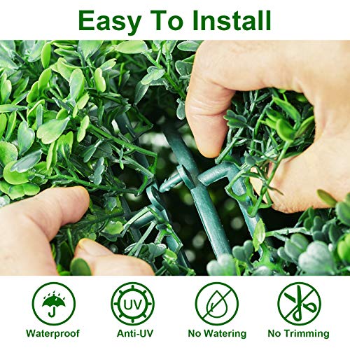 VegasDoggy 2 PCS 15.7 Inch Artificial Boxwood Balls Topiary - UV Protected 4 Layers Faux Plants Decorative Balls for Indoor, Outdoor, Garden, Wedding, Balcony, Backyard and Home Decor - Thumbnail 6