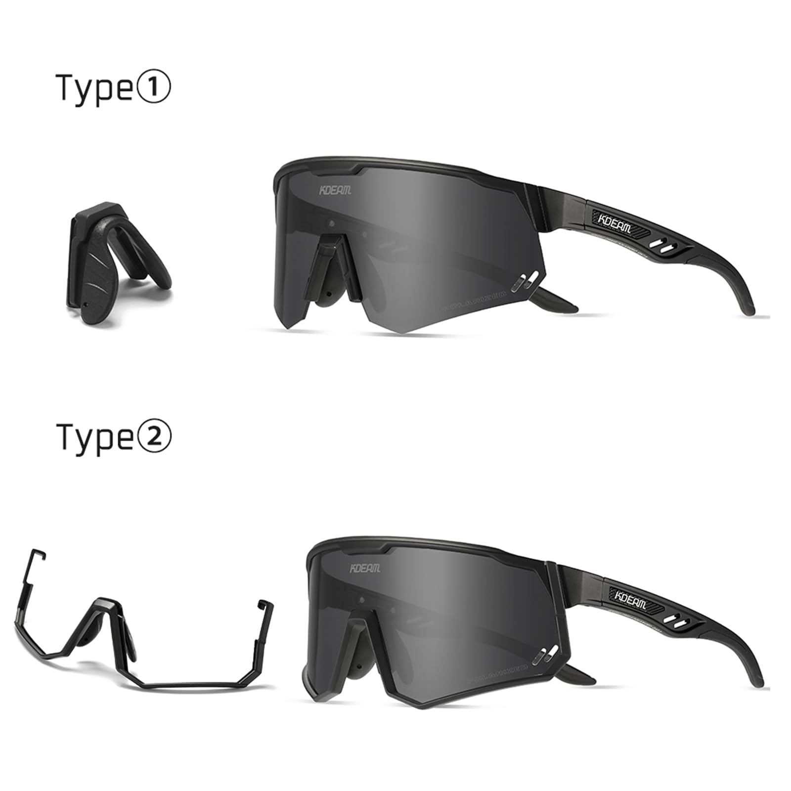 Occhiali da sole sportivi polarizzati da uomo e donna UV400 occhiali da ciclismo antivento per la guida, corsa, golf