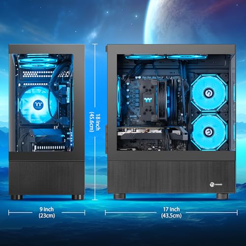 Image of NINGMEI Gaming PC Desktop, AMD Ryzen 7 9700X 8 core 3.8GHz(up to 5.5GHz), GeForce RTX 5060 8GB, 16GB DDR5 RAM 6000MHz, 1TB NVME SSD, 650W PSU, Windows 11 Home 64-bit, WiFi, Black
