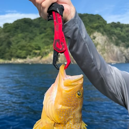 【Amazon.co.jp限定】ドレス(DRESS) グラスパー グルカ フィッシュグリップ 釣り 魚つかみ カラビナ付き スパイラルコード付き ランディング ステンレス アルミ合金 軽量 BIG FISH対応モデル 14枚目