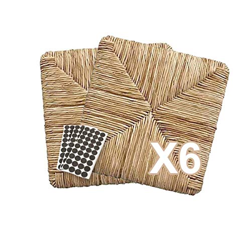 Feltrini inclusi in OMAGGIO ZStyle Set SEDUTE Paglia MOD 901 37x37 cm Seduta Sedile Ricambio Telaio Fondo per Sedie Impagliate Sedia Pisa+ FELTRINI Omaggio (6 Pezzi)