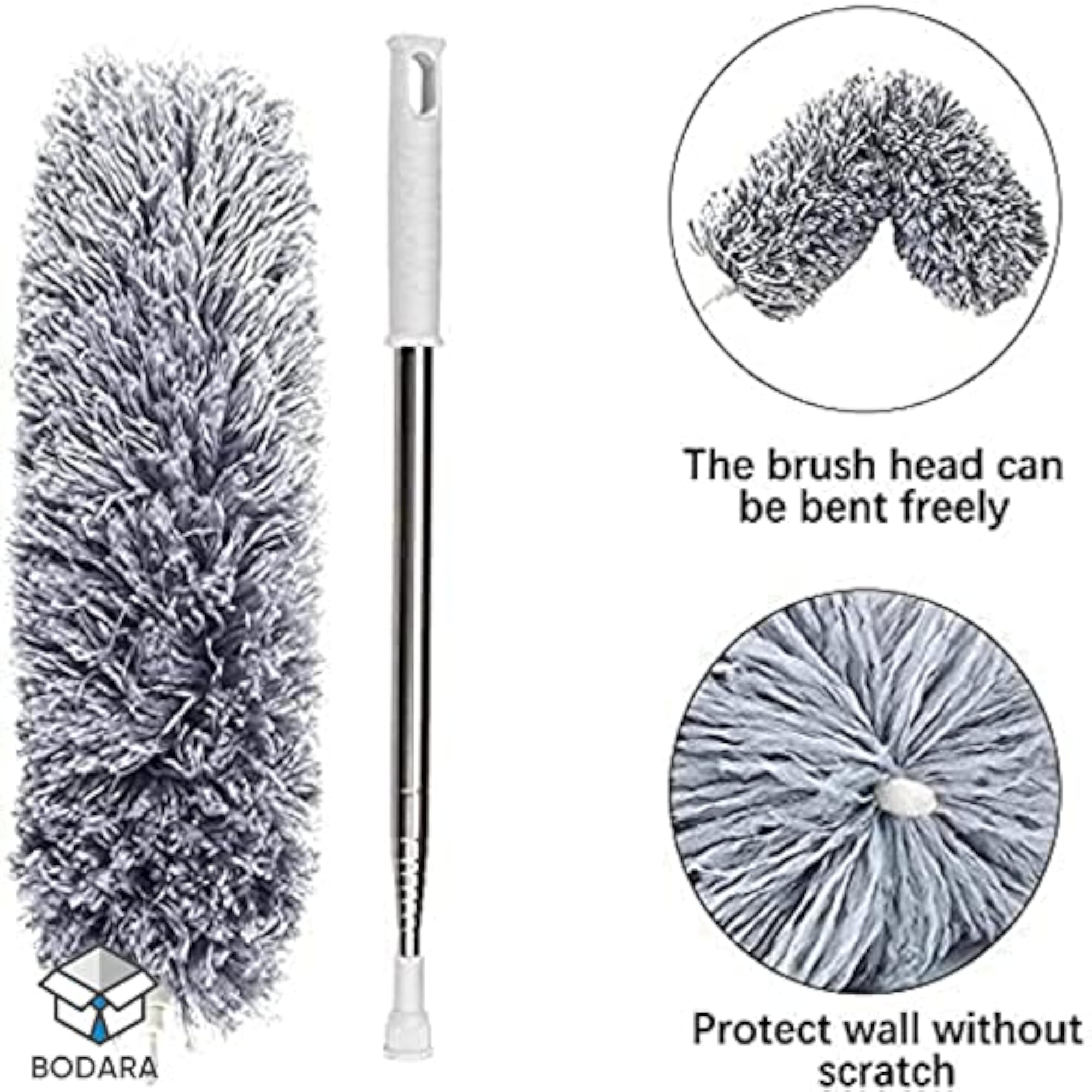 Upgraded Microfiber Duster with Extendable Pole